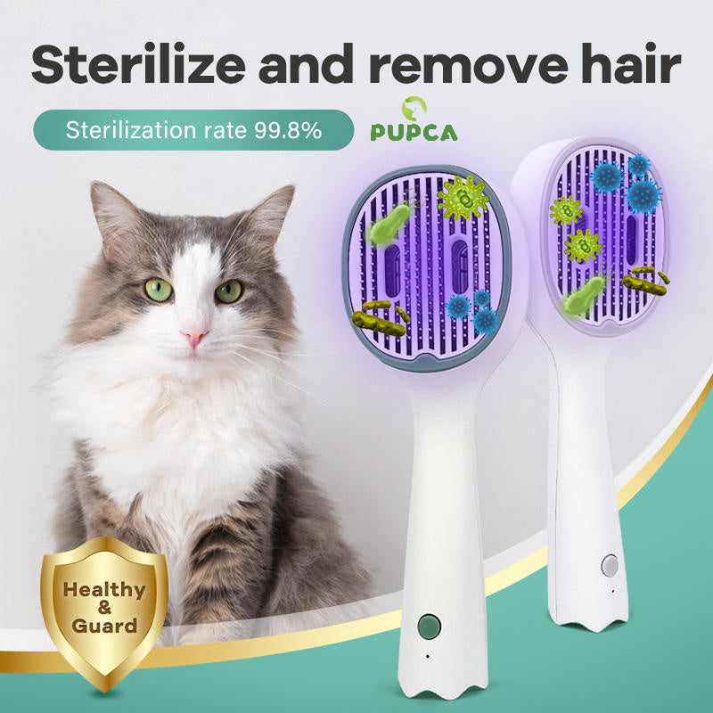 Cat Dog Comb Hair Remover Brush UVC Sterilization