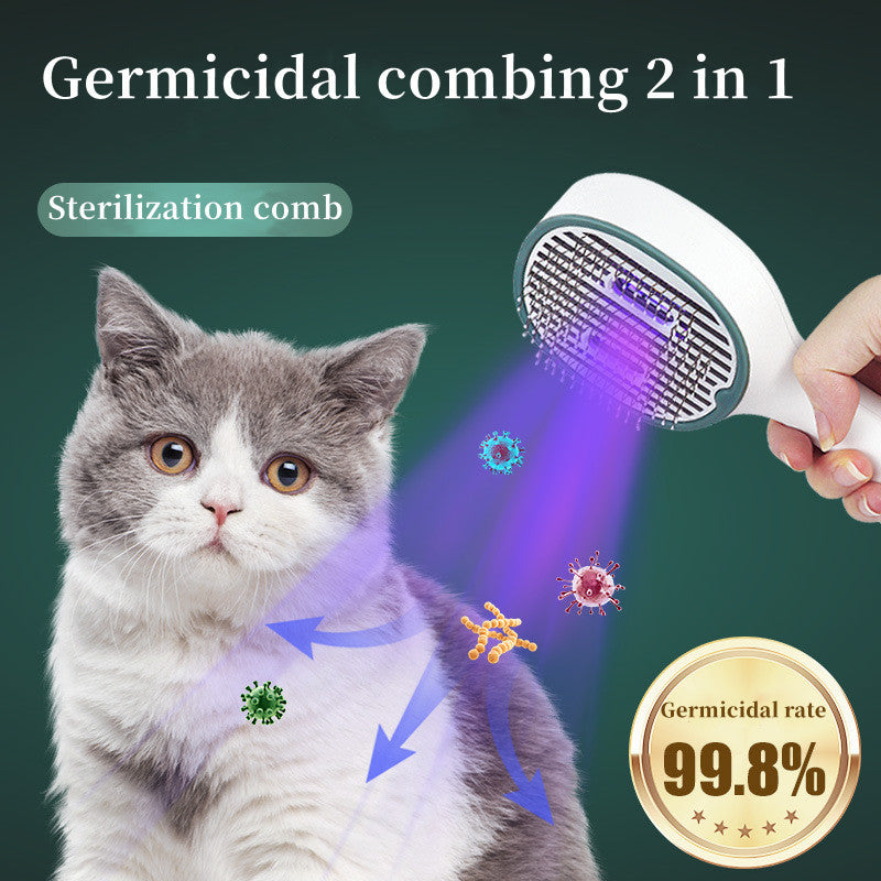 Cat Dog Comb Hair Remover Brush UVC Sterilization