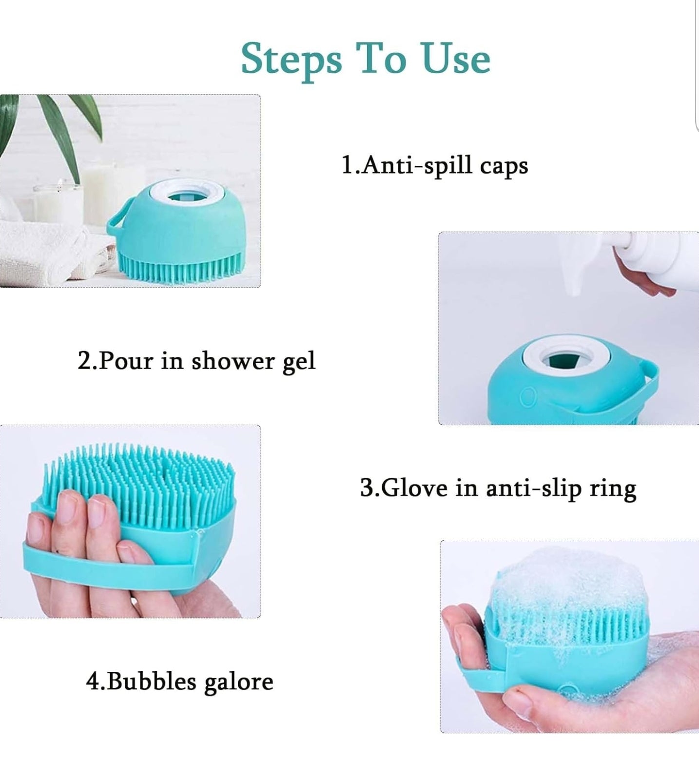 Silicone Dog Bath Massage Gloves Brush Pet Cat Bathroom Cleaning